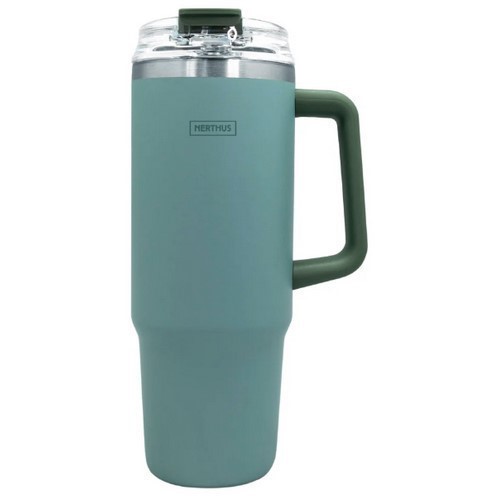 TAZA TERMO NERTHUS FIH 1440 0.9L VERDE C/PAJITA